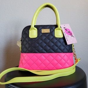 Neon Yllw Pnk and Black Crossbody by BetseyJohnson